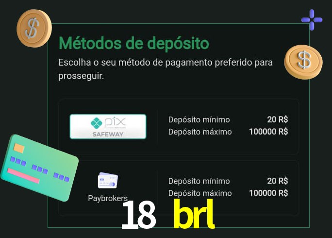O cassino 18 brl oferece uma grande variedade de métodos de pagamento